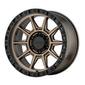 18x22 Matte Bronze Wheel with Black Lip S38034