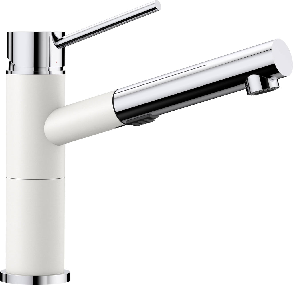 White Pull Out Spray Kitchen Faucet I23260