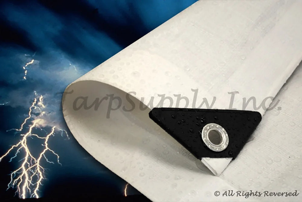 6'x8' Heavy Duty White Poly Tarp Cover S794